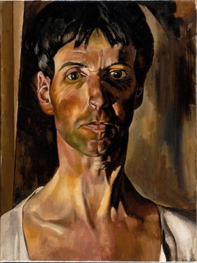 Zelfportret 1936 1. Stanley Spencer, Zelfportret 1936, olieverf op doek, 62 x 46 cm, Collectie Stedelijk Museum Amsterdam-LR.jpg