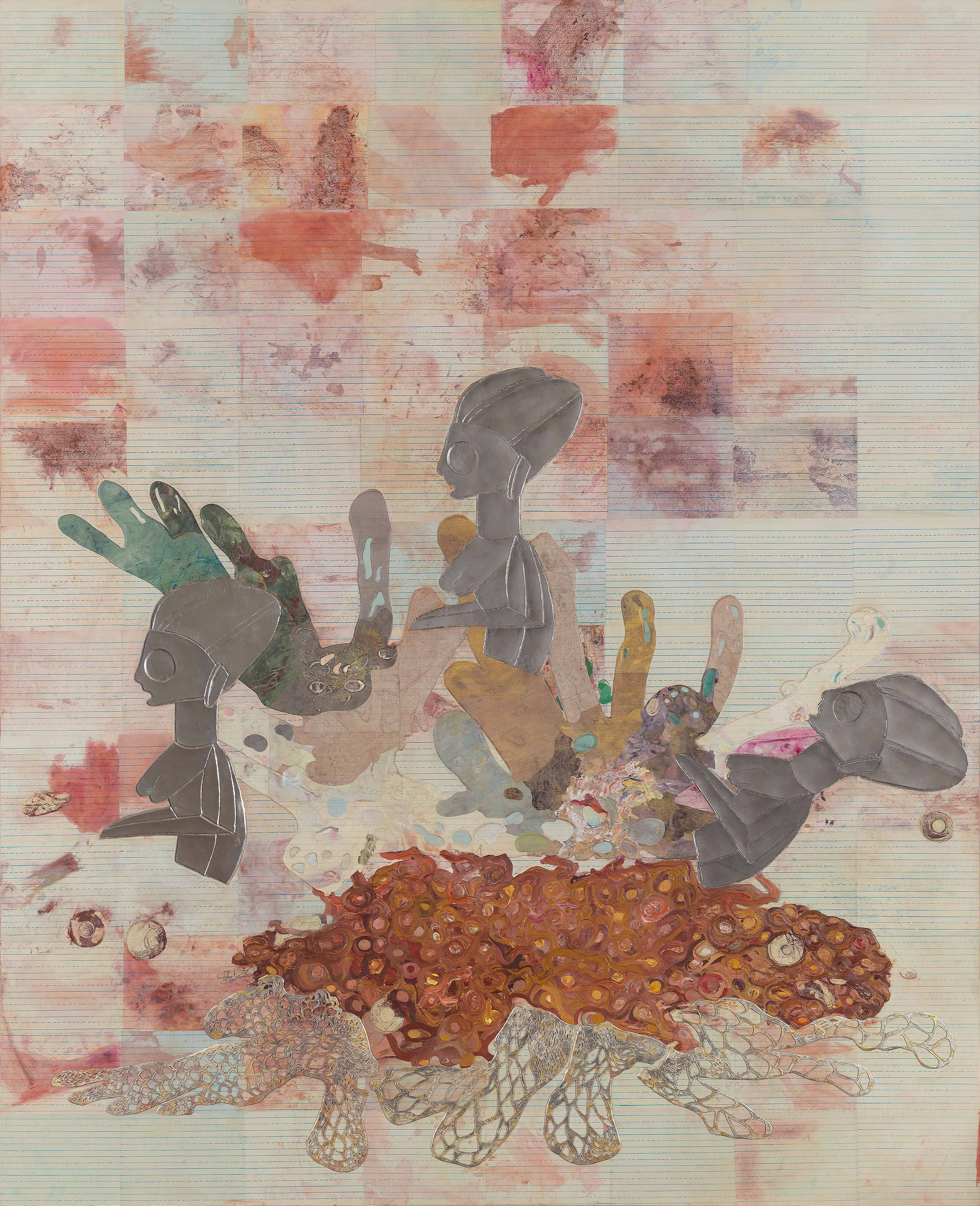 Ellen Gallagher, Ecstatic Draught of Fishes, 2021, Courtesy the artist and Hauser & Wirth. Photo: Tony Nathan © Ellen Gallagher 7. Ellen Gallagher 'Ecstatic Draught of Fishes', 2021 (c) Ellen Gallagher.jpg