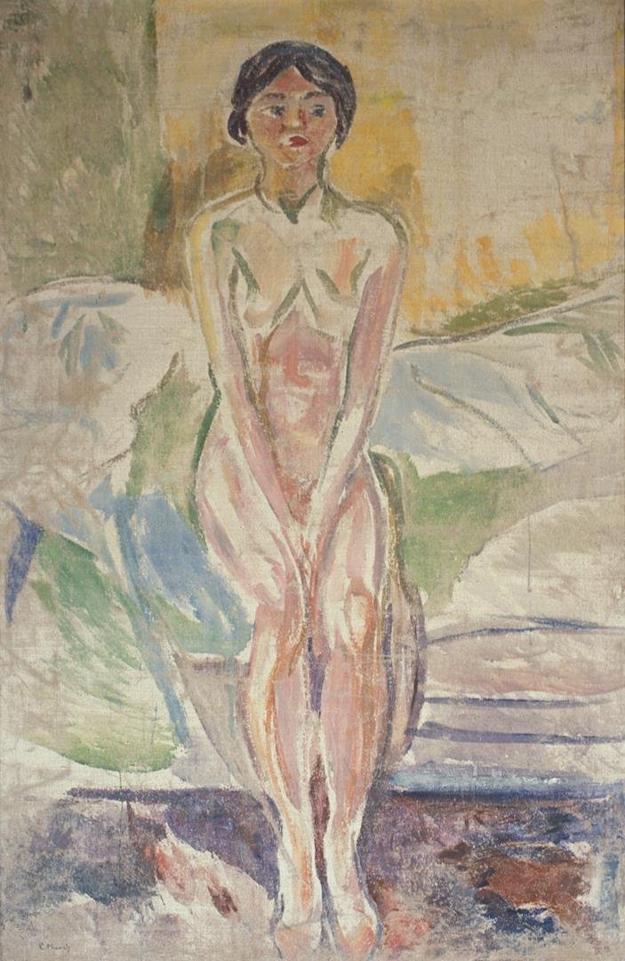 Puberty, 1914-1916 14. Edvard Munch, Puberteit (Zittend naakt op de rand van het bed), 1914-1916 - LR.jpg