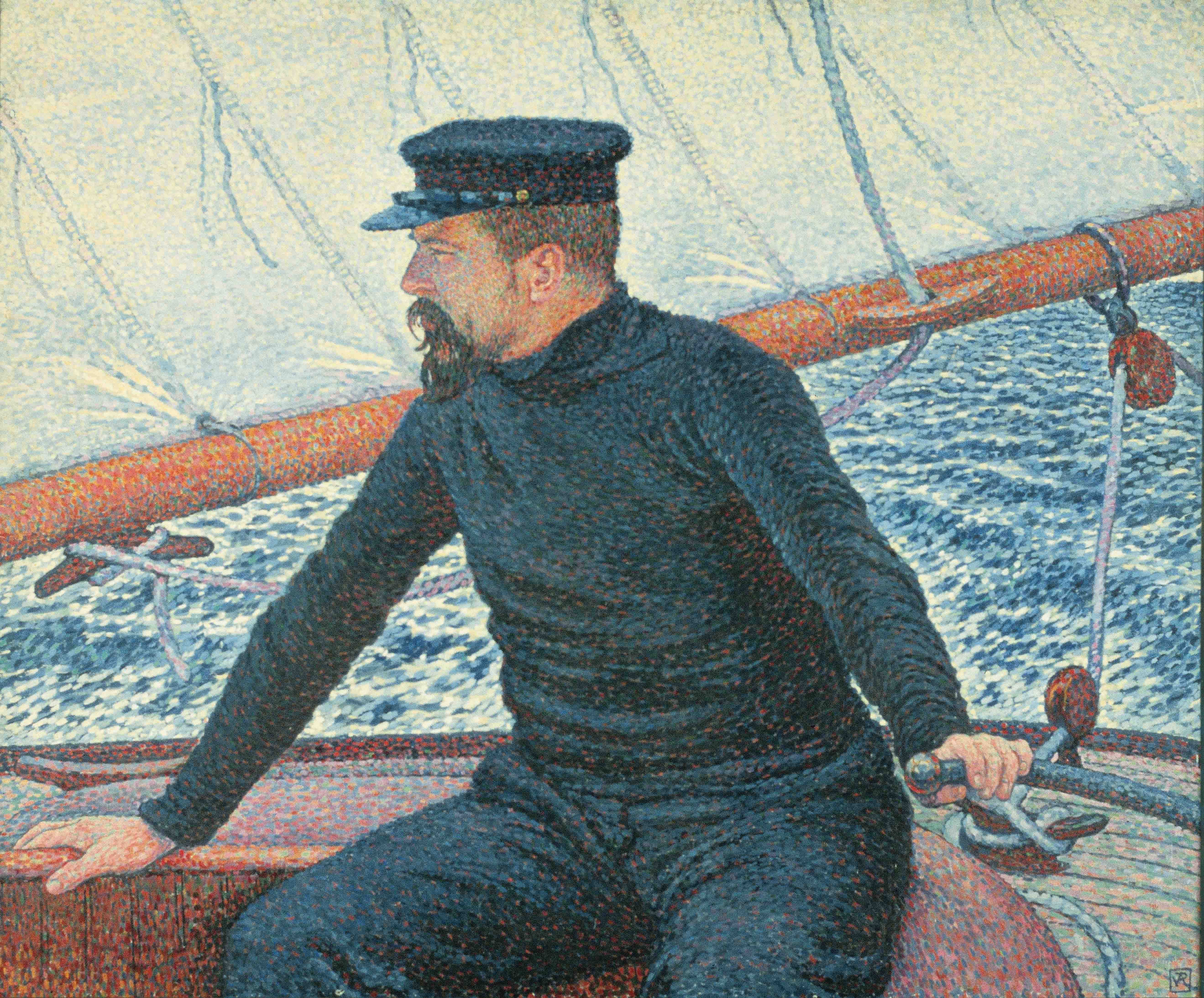 Théo van Rysselberghe, Paul Signac aan het roer van de Olympia, 1896, Archives Signac, Paris 17_Van Rysselberghe_Paul Signac at the helm of the Olympia_1896_LR.jpg