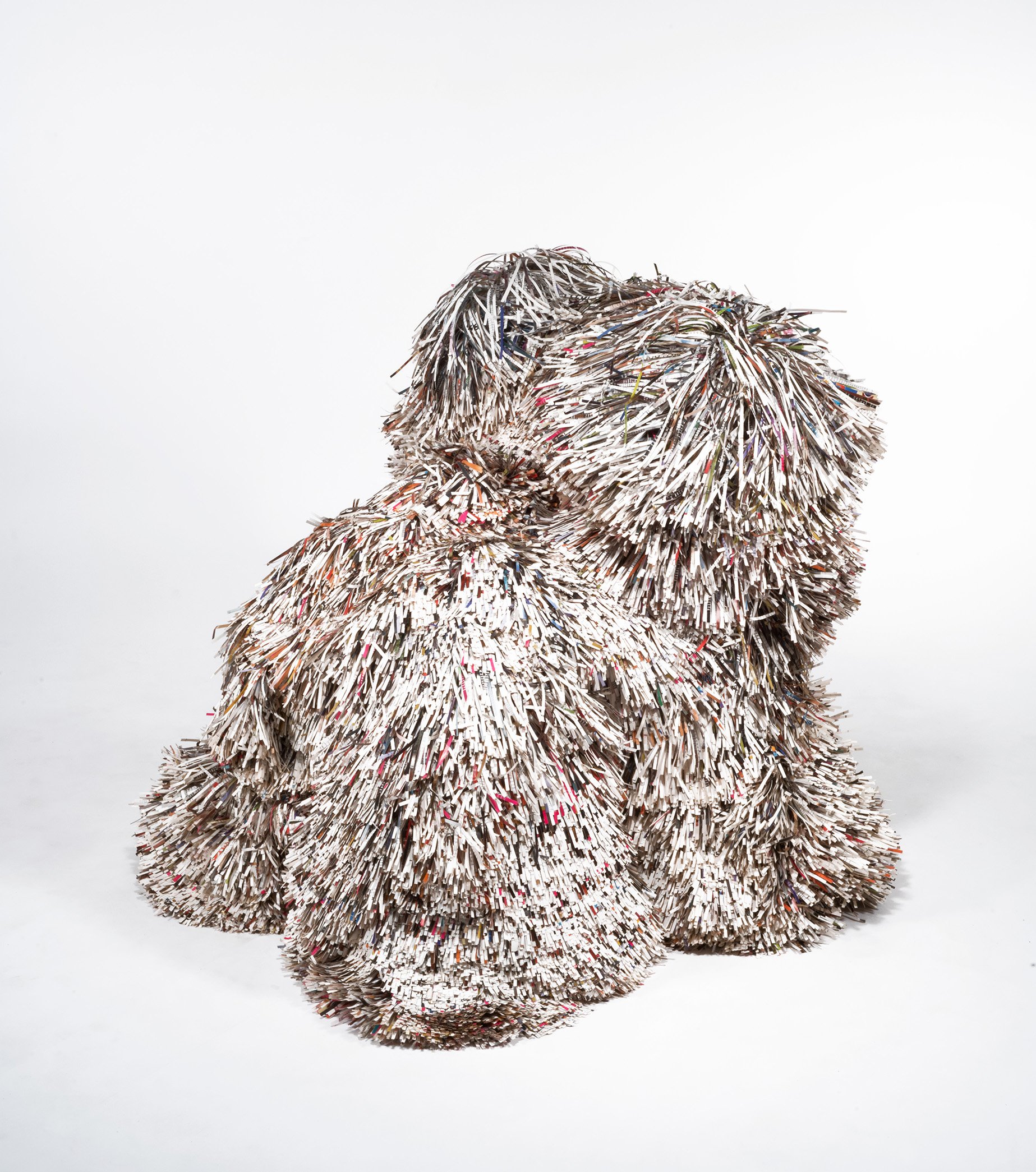 Charles Kaisin (1972,The Netherlands) Hairy Chair, 2011, wood, glue, paper strips. Edition 8/20, each work is unique Photo ©Patrick Goetelen Collection Thierry Barbier-Mueller 9_Charles Kaisin_Hairy Chair_2011_LR.jpg