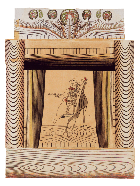 Untitled, 1954, Martín Ramírez. Met dank aan The Museum of Everything 08_Martin-Ramirez_The-Museum-of-Everything.png