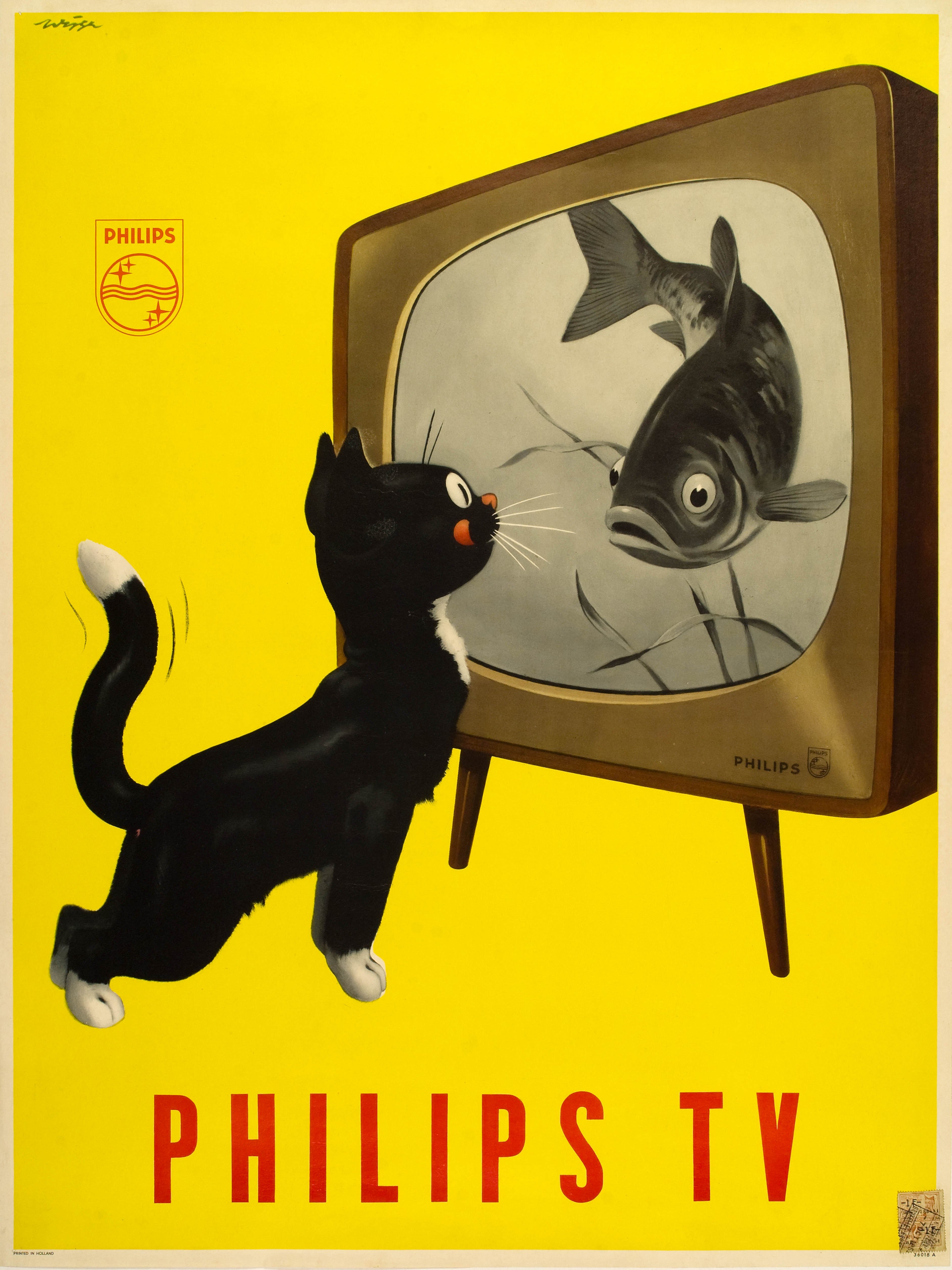 Jan Wijga, Philips TV 1951 © Het KattenKabinet 10_Kattenliefde_Jan Wijga, Philips TV_KunsthalRotterdam.jpg