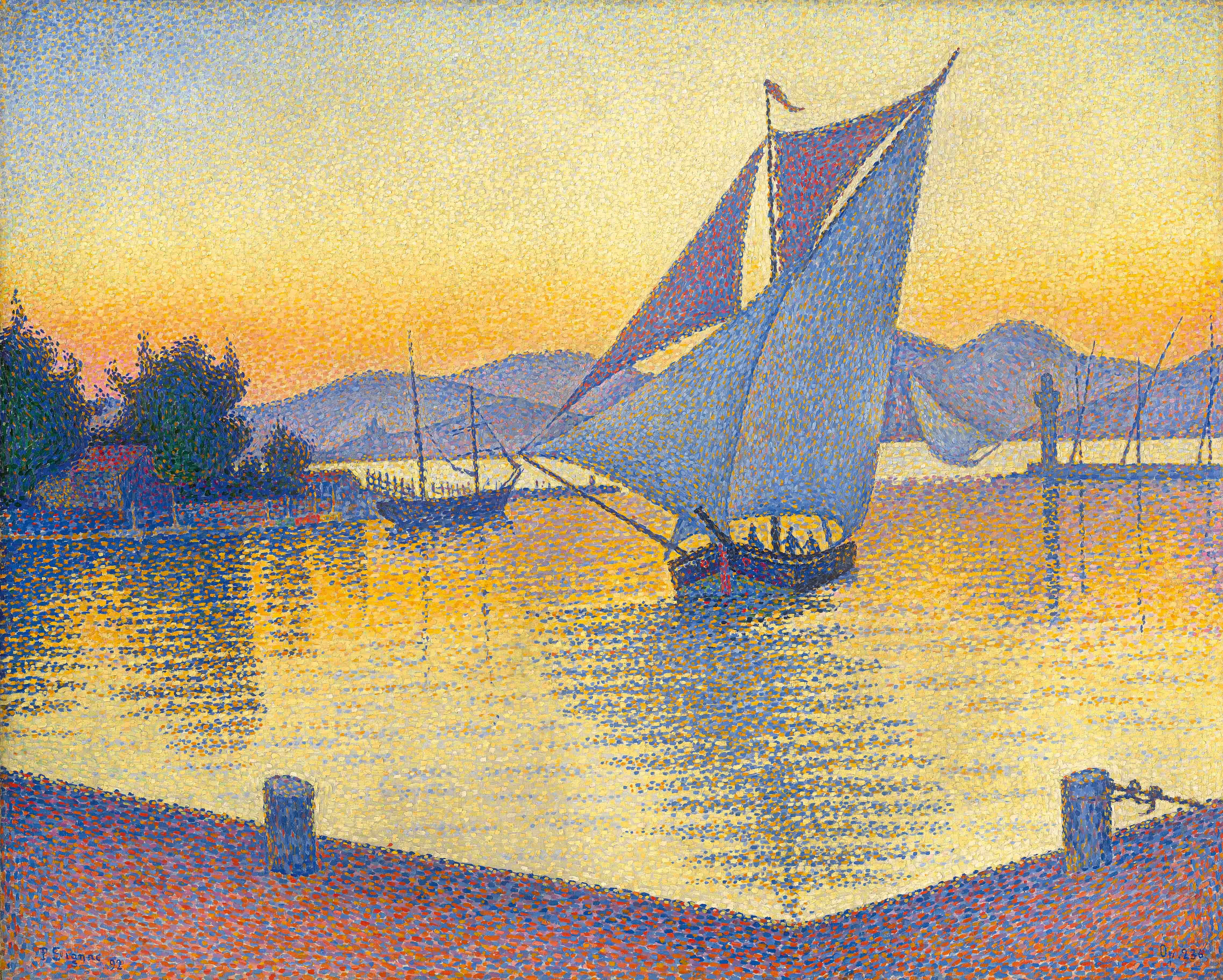 Paul Signac, Le Port au soleil couchant, Opus 236 (Saint-Tropez), 1892, Hasso Plattner Foundation, Potsdam 1_Signac_The Port at Sunset_Opus 236 (Saint-Tropez)_1892_LR.jpg