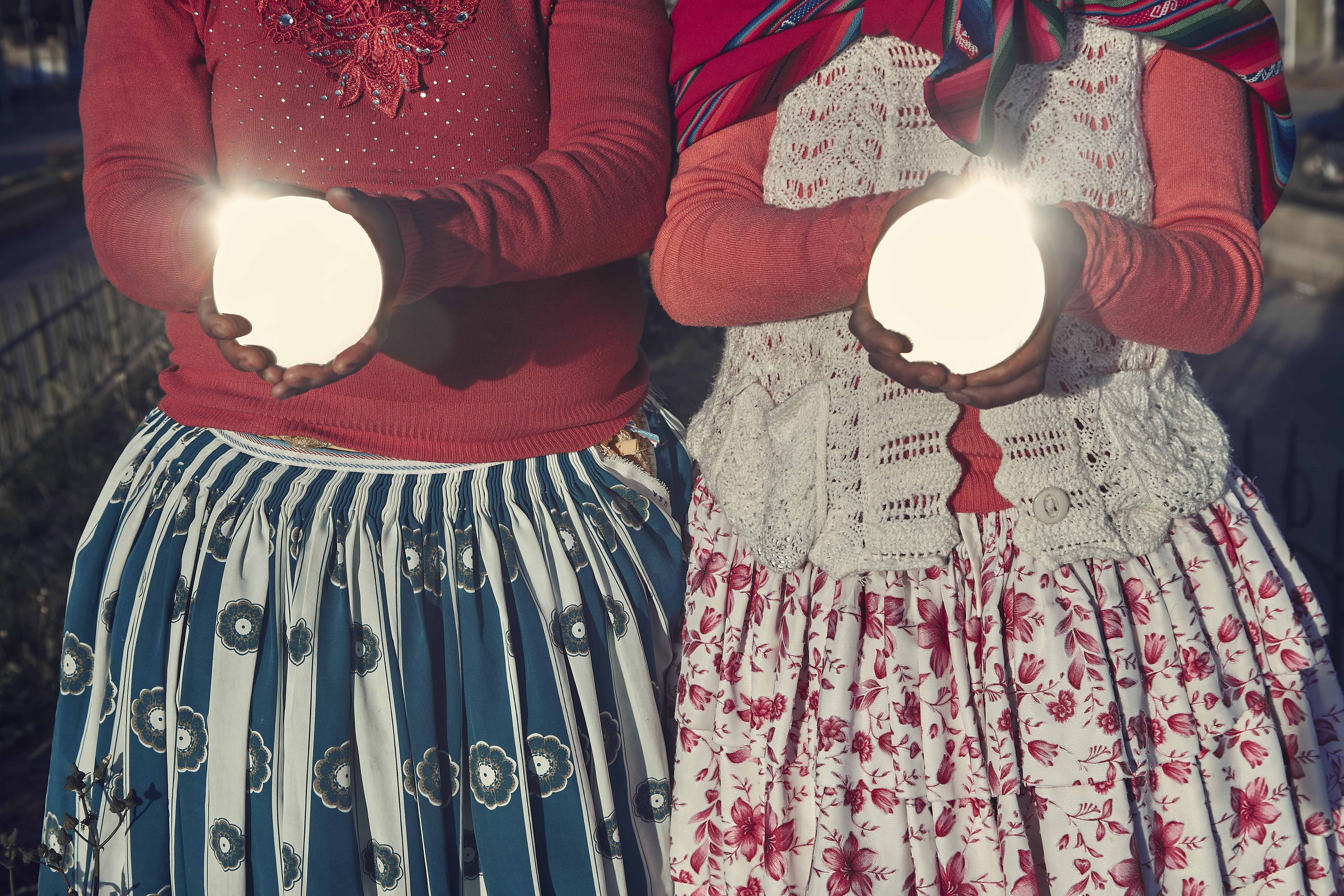 Two female shoe shiners beginning the working day, La Paz Bolivia, 2018 © Federico Estol 2.jpg