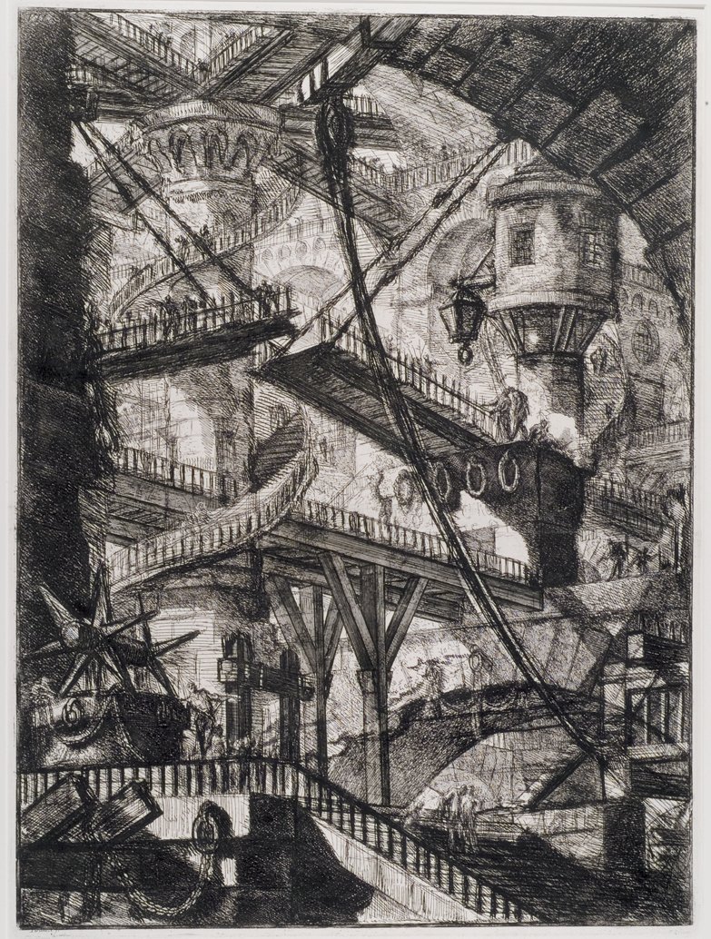 Giovanni Battista Piranesi, De ophaalbrug, 1761, Museum Boijmans Van Beuningen, Rotterdam 1. Giovanni Battista Piranesi, De ophaalbrug, 1761, Museum Boijmans Van Beuningen, Rotterdam..jpg