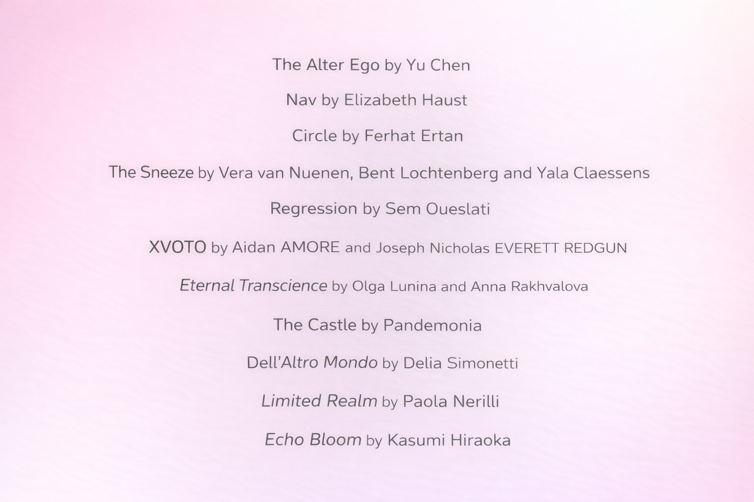 Film programme Fashion Clash Lijst van kunstwerken en makers (1).png