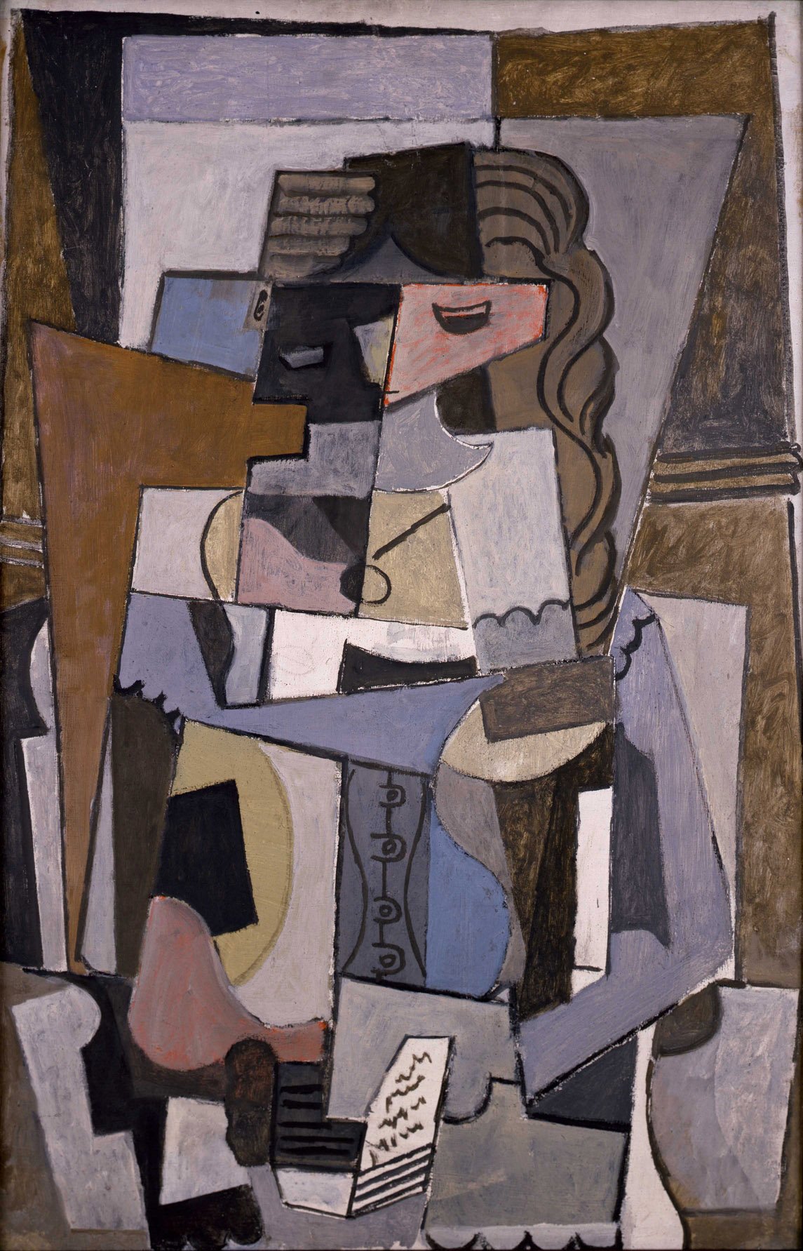 Picasso, Femme en Corset Lisant un Livre (Lezende Vrouw in een Korset),1914-1917 05) Picasso, Femme en Corset Lisant un Livre (Lezende Vrouw in een Korset),1914-1917.jpg