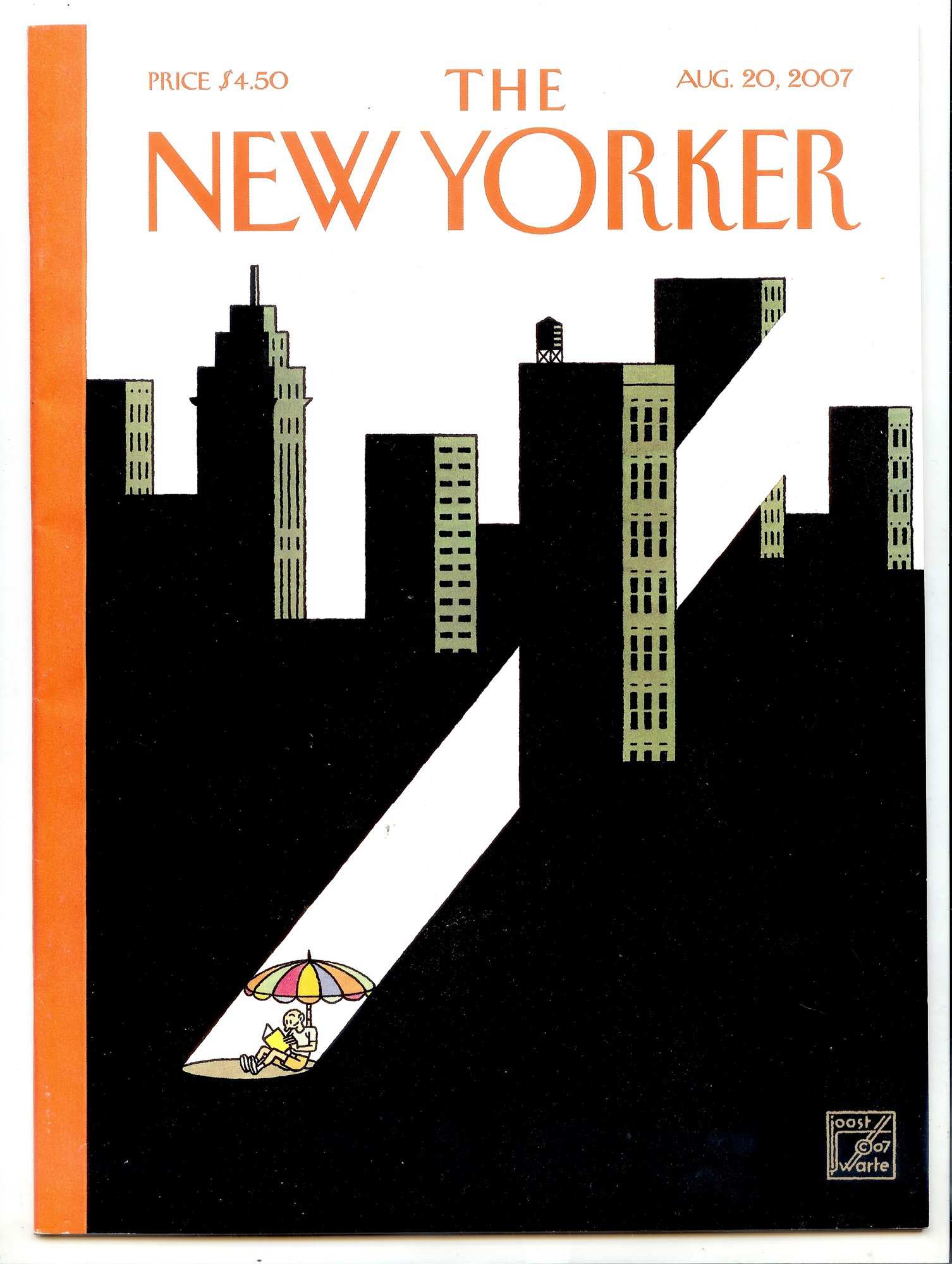 Summer Reading, omslag voor The New Yorker, 20 augustus 2007, copyright ©Joost Swarte 5. Summer Reading_Joost Swarte_ 2007.jpg