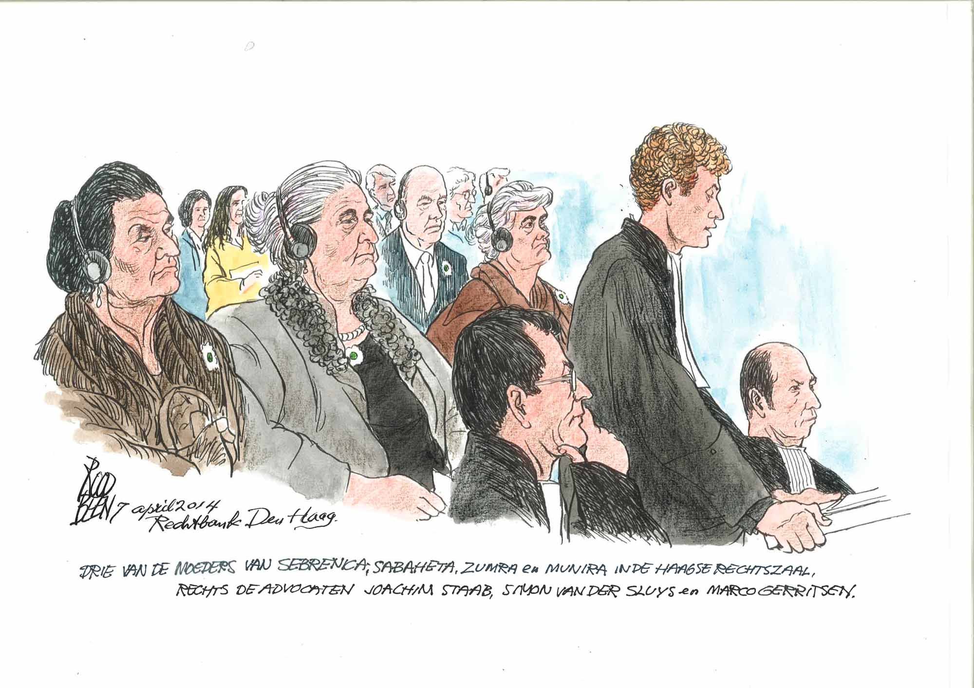 7 April 2014 Courtroom The Hague, Mothers of Srebrenica 06_ChrisRoodbeen_Sebrenica_Rechtbanktekeningen_Kunsthal_Rotterdam.jpg