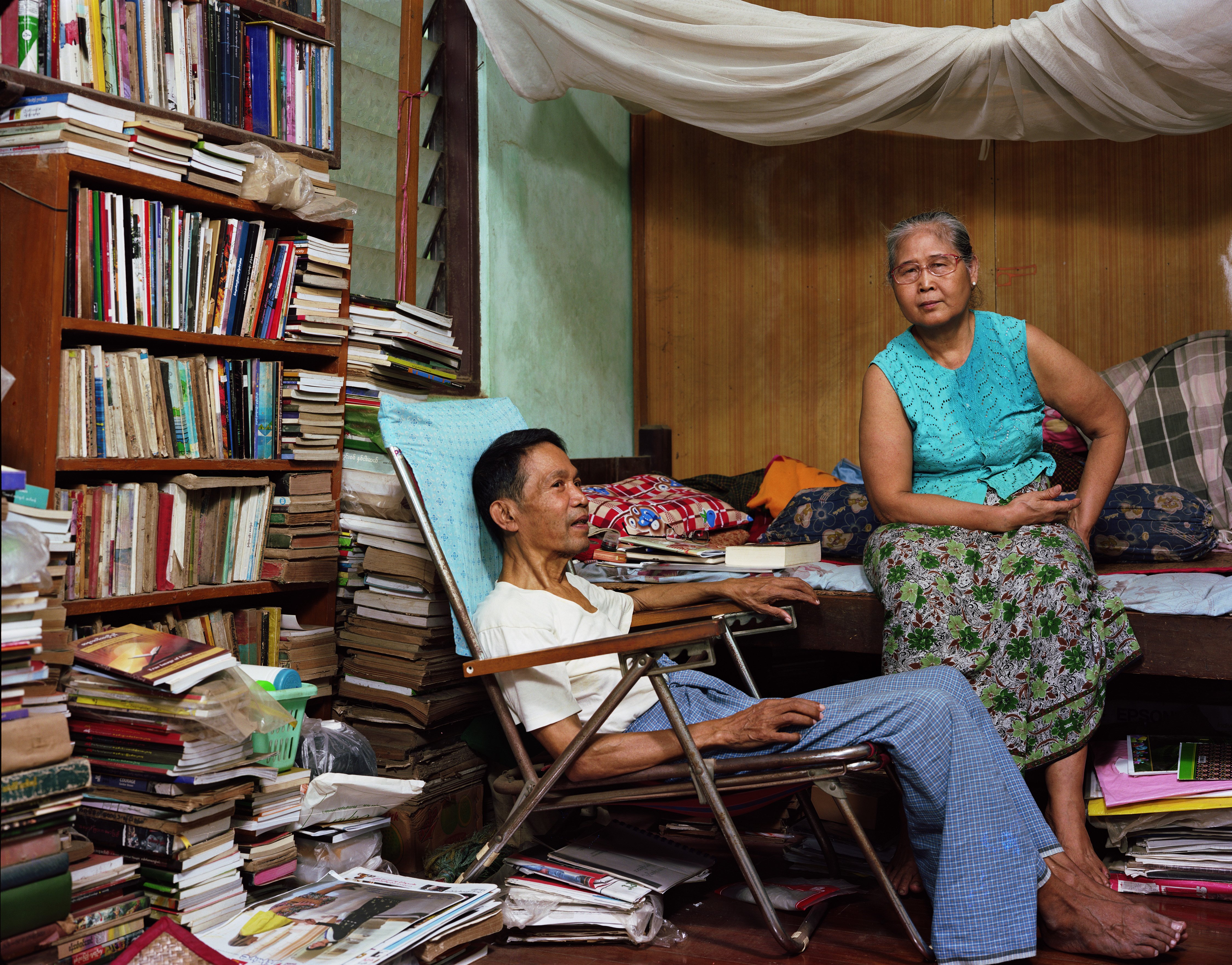 The most famous dissident poet in Myanmar - Maung Aung Pwint - and his wife Daw Nan Nyunt Shwe © Dana Lixenberg the most famous dissident poet in myanmar - maung aung pwint - and his wife daw nan nyunt shwe_DanaLixenberg.jpg