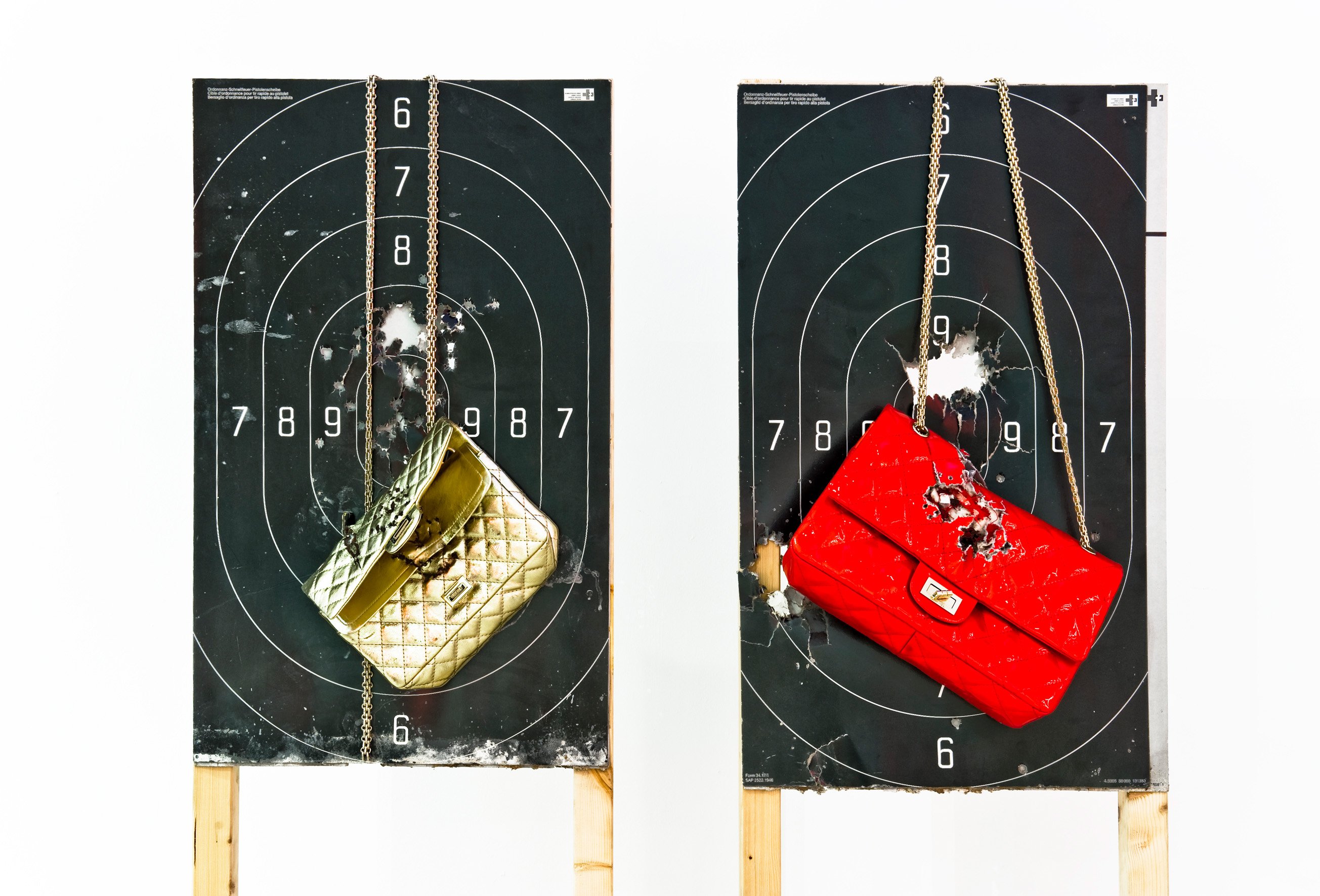Sylvie Fleury, Cristal Custom Commando (Gold), 2008; Cristal Custom Commando (Red), 2008. Courtesy: the artist 13_Cristal Custom Commando (Gold) (Red)_2008_LR.jpg
