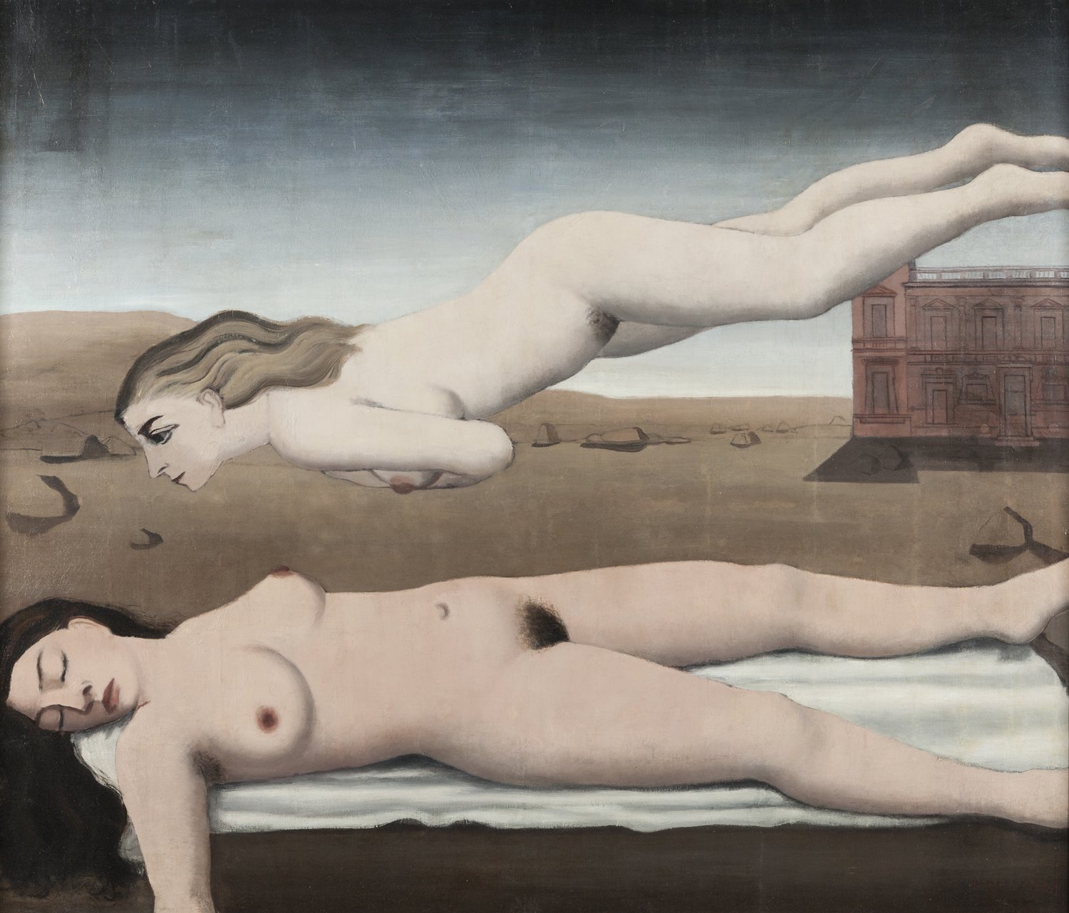 Paul Delvaux, De droom (1935), olieverf op doek © Fondation Paul Delvaux, Sint-Idesbald/Belgium, c/o Pictoright Amsterdam 2017 1.PaulDelvaux, De droom (1935)_ olieverfopdoek_151x176cm.jpg