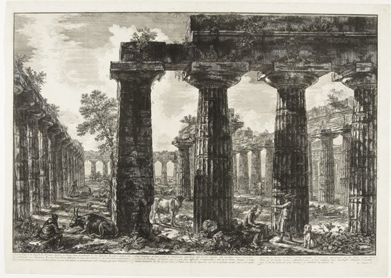 Giovanni Battista Piranesi, Gezicht op de Eerste Tempel van Hera te Paestum, Museum Boijmans van Beuningen, Rotterdam 2. Giovanni Battista Piranesi, Gezicht op de Eerste Tempel van Hera te Paestum, Museum Boijmans van Beuningen, Rotterdam.jpg