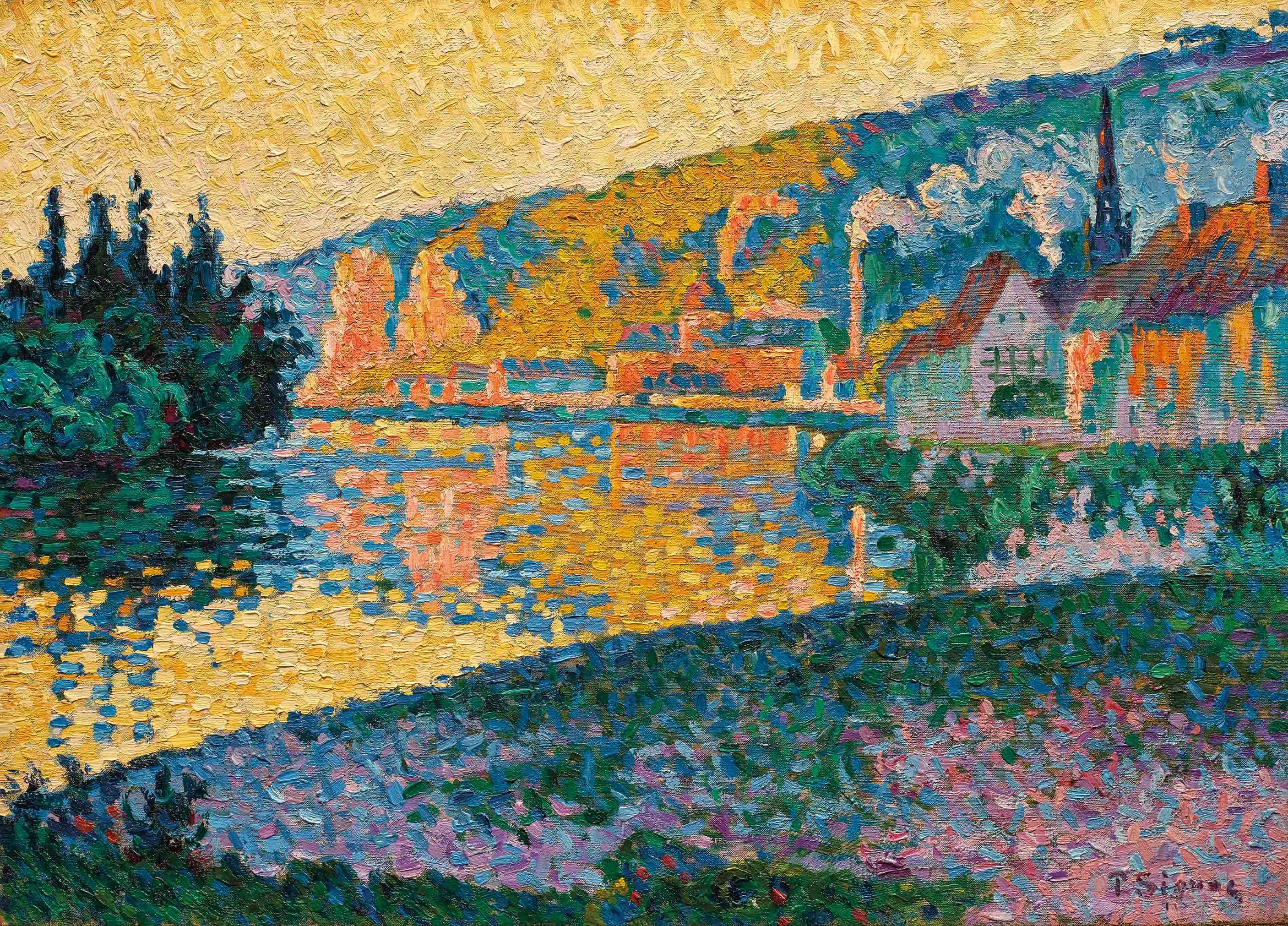 Paul Signac, Les Andelys. Soleil couchant, 1886, particuliere collectie 10_Signac_Les Andelys. Soleil couchant_1886_LR.jpg