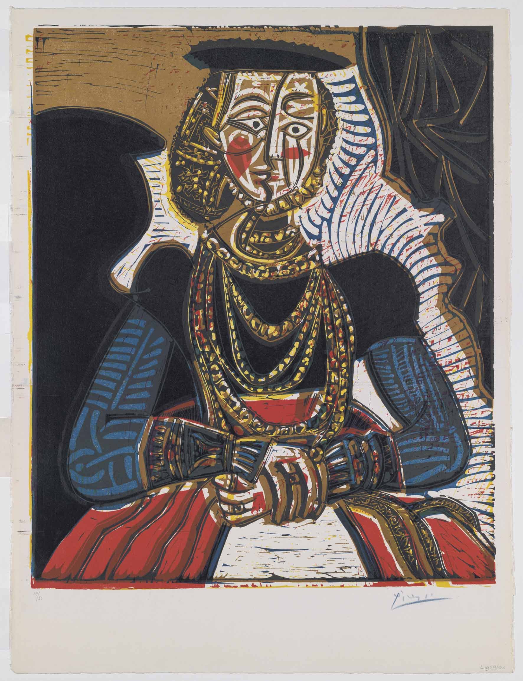 © Pablo Picasso, Buste de femme d'après Cranach le Jeune, 1958, Collectie Museum Boijmans Van Beuningen, Rotterdam, c/o Pictoright Amsterdam 2019, foto: Studio Buitenhof, Den Haag Pablo Picasso, Buste de femme d'après Cranach le Jeune, collectie Boijmans-LR.jpg