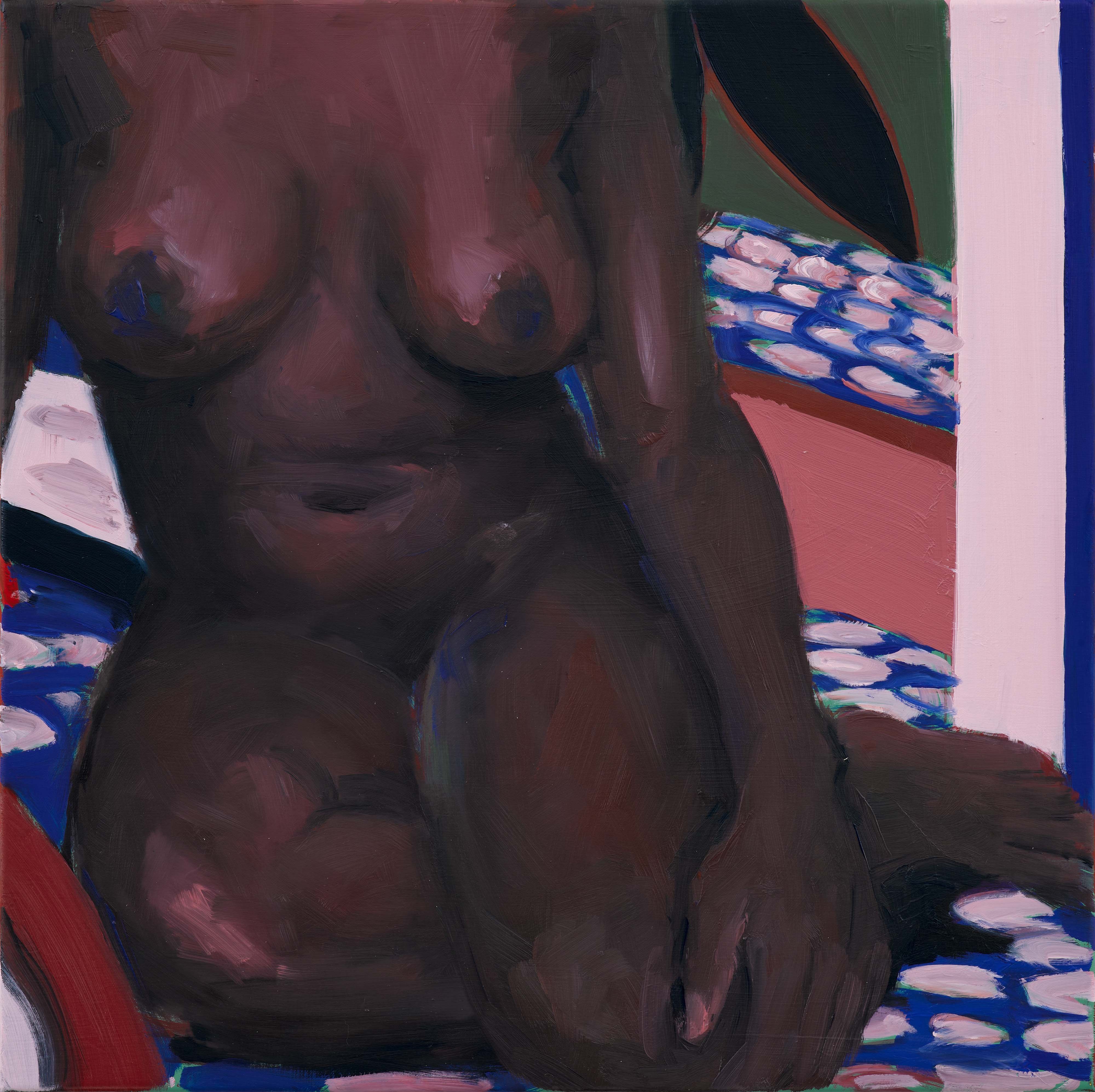 Kupeta II, 2025. Olie- en acrylverf op linnen, 40 x 40 cm © Kudzanai-Violet Hwami. Met dank aan de kunstenaar en Victoria Miro 5_Kudzanai-Violet Hwami_Kupeta II_2025_LR.jpg