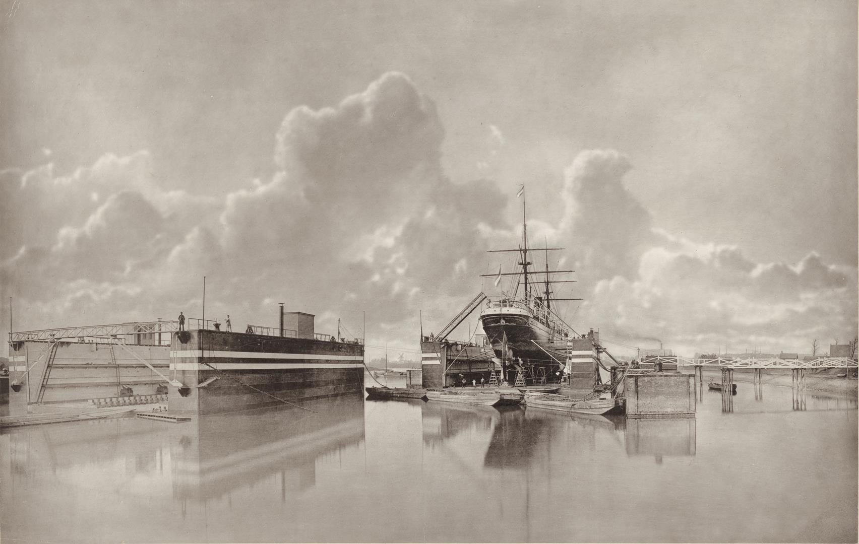 8. Johann Georg Hameter, Drijvend droogdok in de dokhaven van Rotterdam - LR.jpg